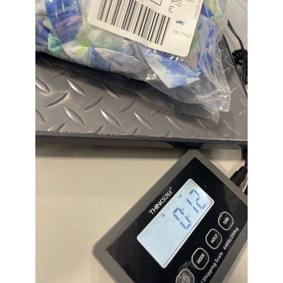 Side Stitch Short-Sleeve Button Front Midi Dress Aqua Bloom Womens Size Small - Picture 8 of 8